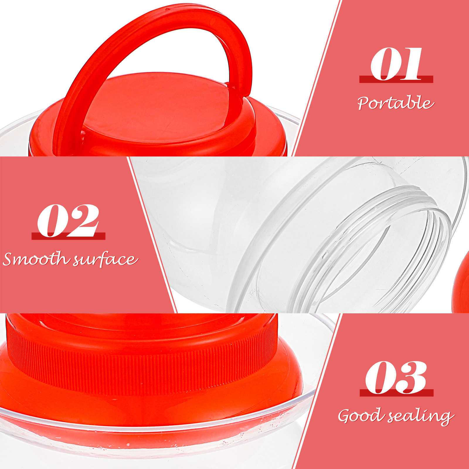 2Pcs Pickle Jar Household Plas - Food Storage Containers 评论和价格