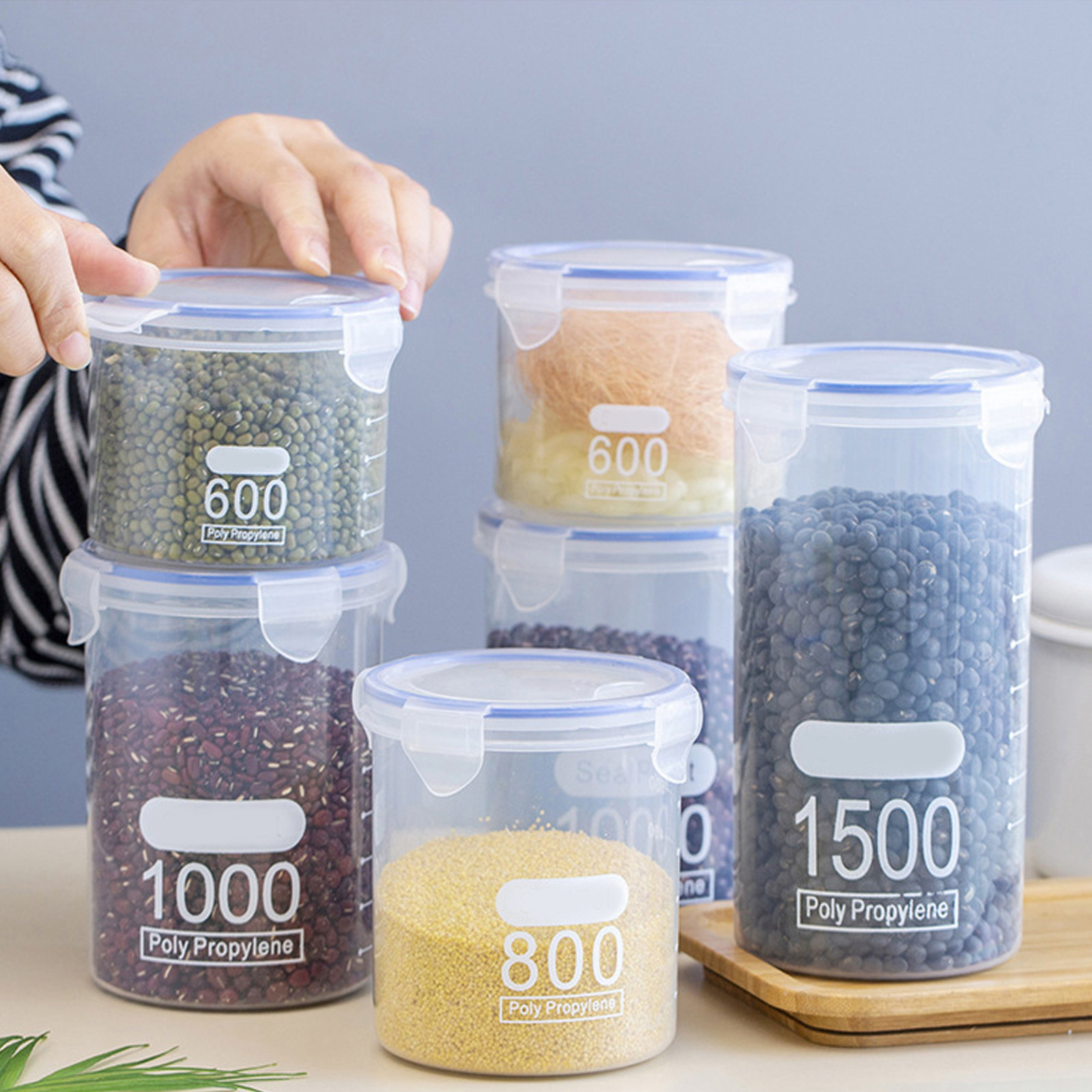 6Pcs Sealed Storage Jars Clear - Food Storage Containers 评论和价格