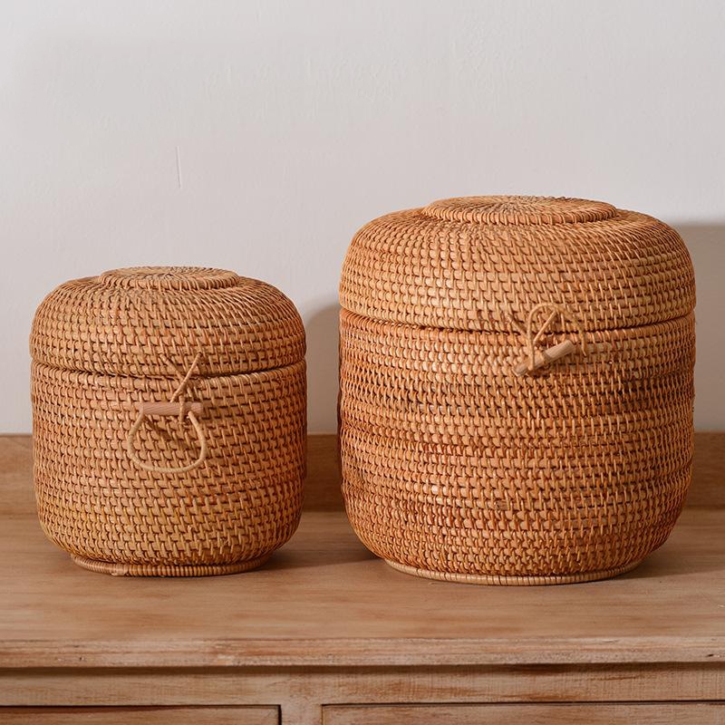 Handwoven Rattan Tea Storage B - Food Storage Oven Safe 评论和价格