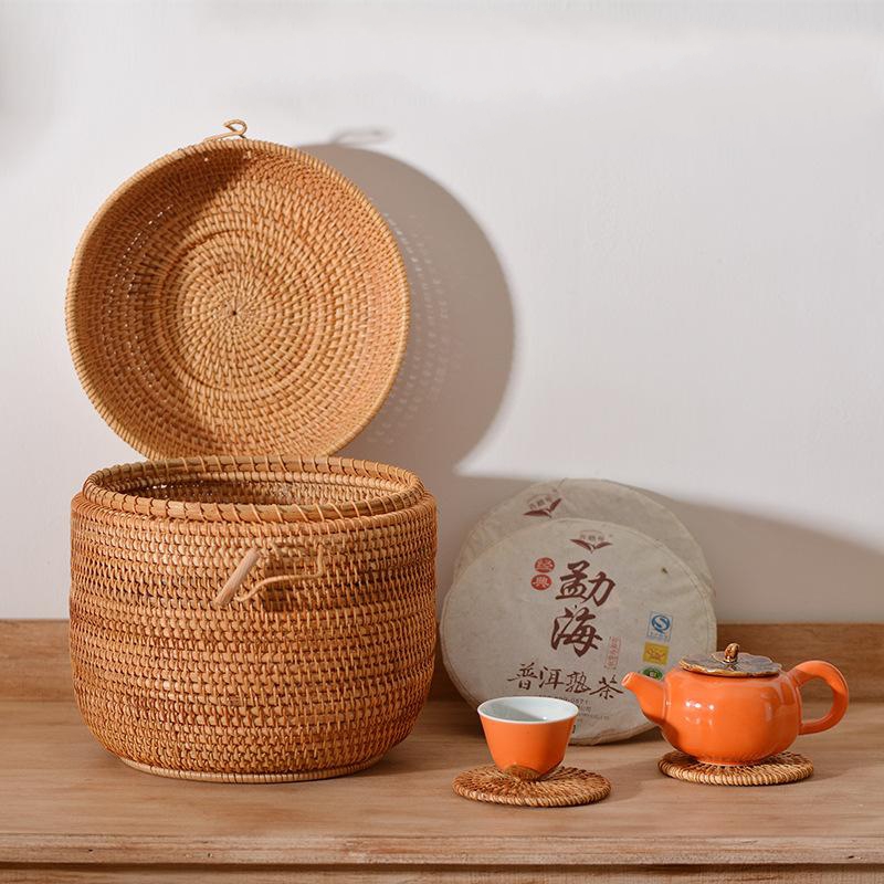 Handwoven Rattan Tea Storage B - Food Storage Oven Safe 评论和价格