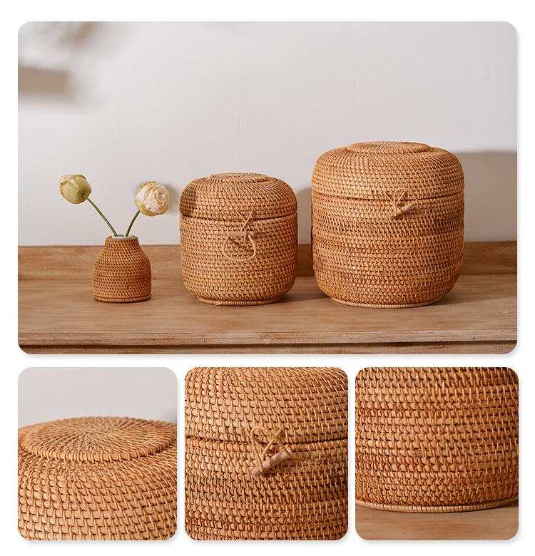 Handwoven Rattan Tea Storage B - Food Storage Oven Safe 评论和价格