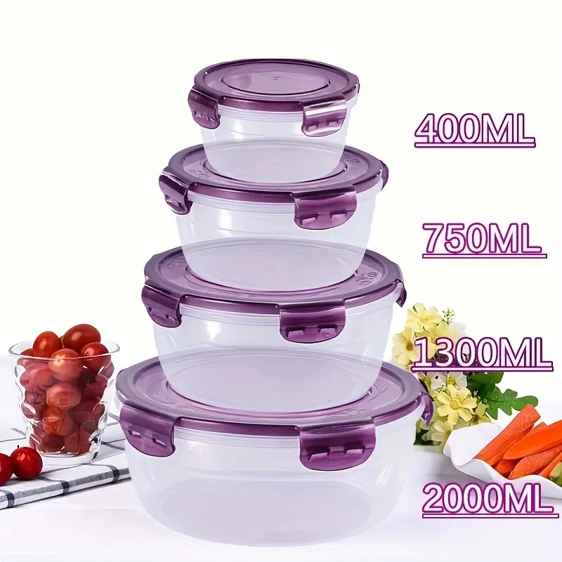 4 Plastic Food Storage Contain - Food Storage Meals 评论和价格