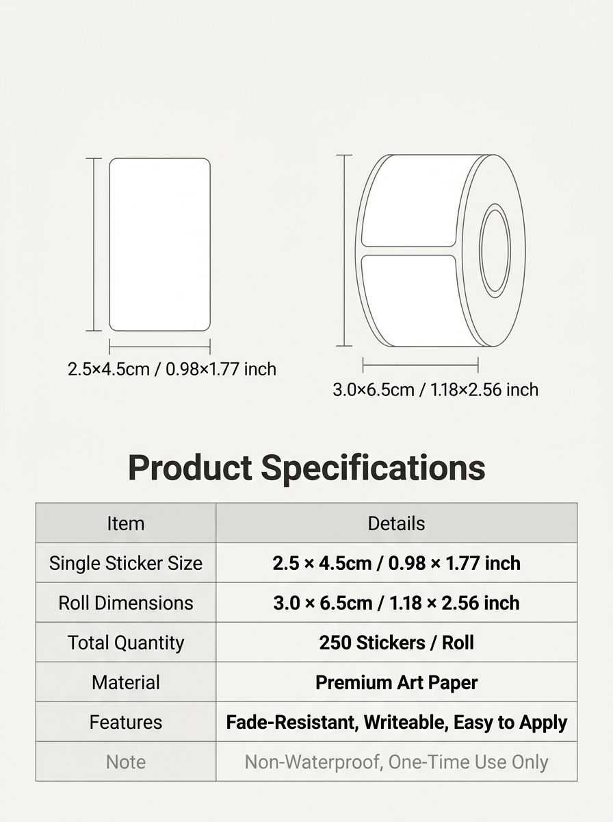 250Pcs/Roll Name Storage Books - Food Storage Labels 评论和价格