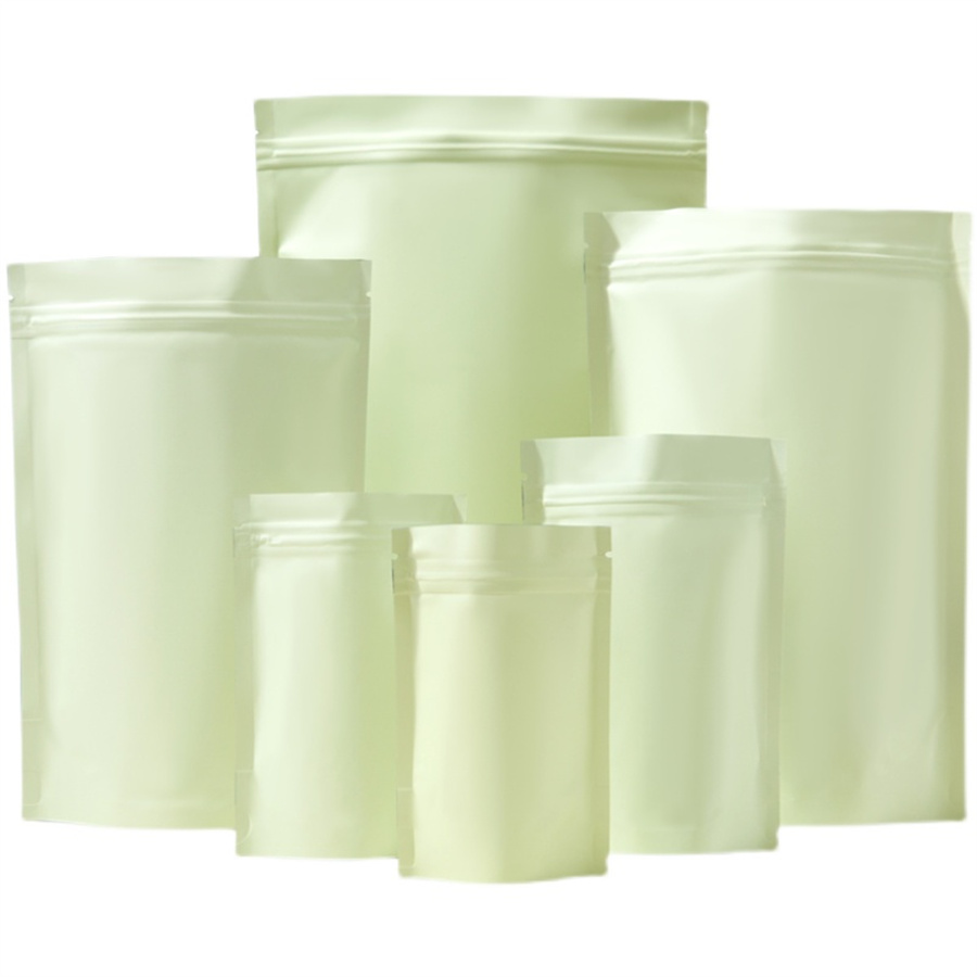 50/100PCS Matte Pale Yellow Zi - Food Storage Bag 评论和价格