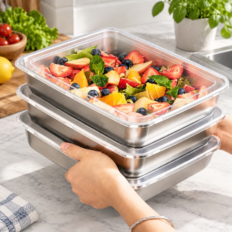 3-Piece Stainless Steel Food S - Food Storage Meals 评论和价格