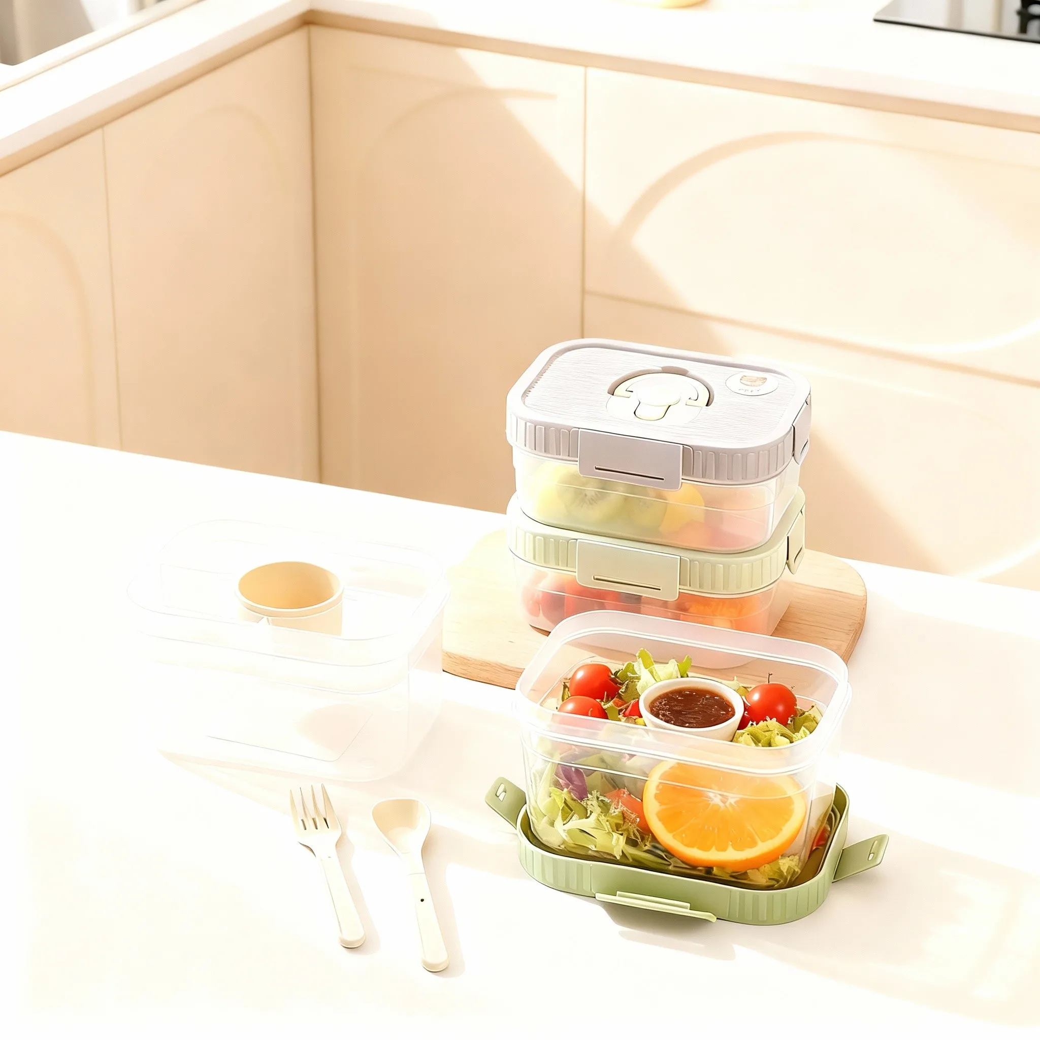 Portable Plastic Double-layer  - Food Storage Oven Safe 评论和价格