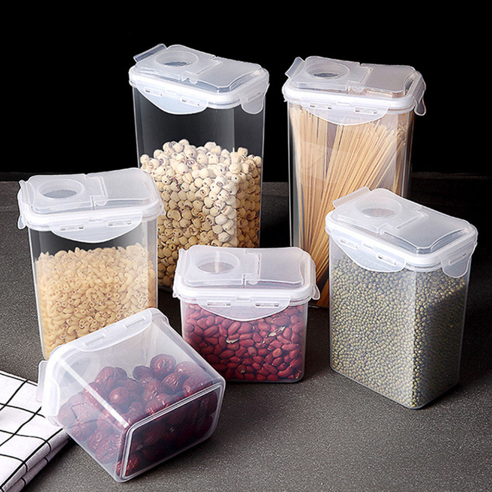 2Pcs Storage Jars Set Clear Pl - Food Storage Containers 评论和价格