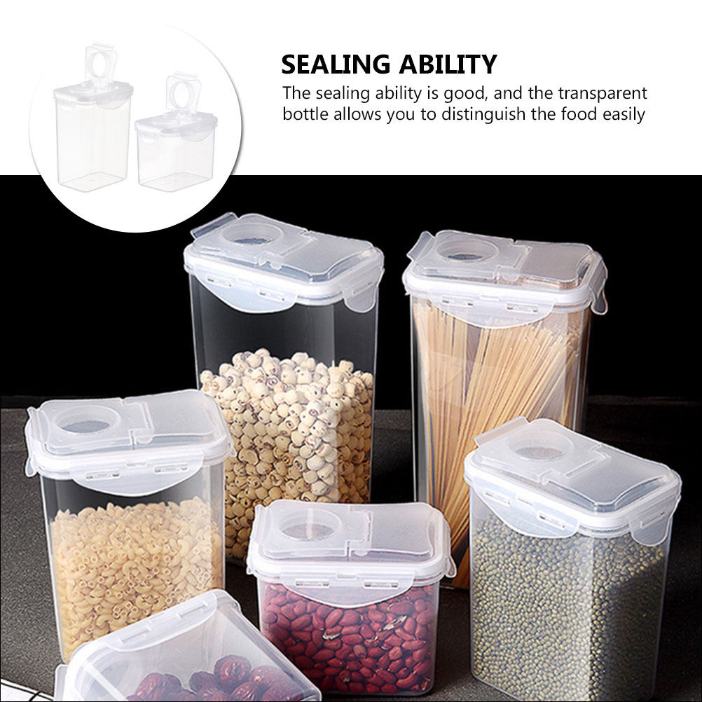 2Pcs Storage Jars Set Clear Pl - Food Storage Containers 评论和价格
