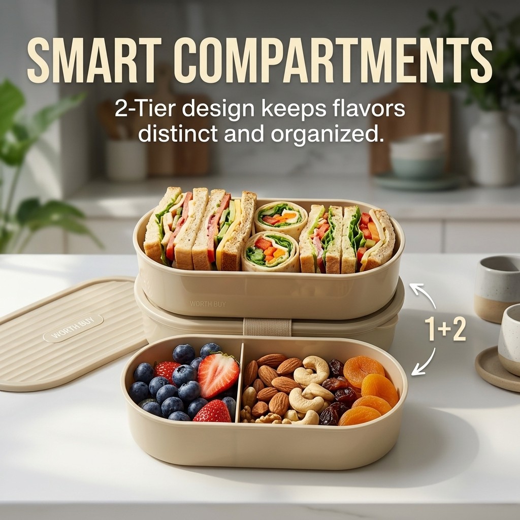 2Pcs/Set Reusable Plastic Lunc - Food Storage Oven Safe 评论和价格