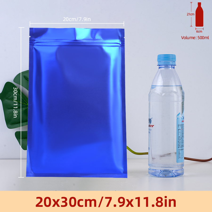 100pcs Matte Blue Foil Zipper  - Food Storage Bag 评论和价格
