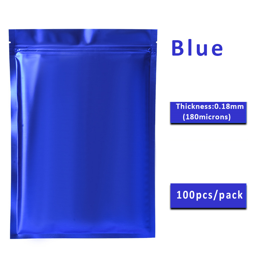 100pcs Matte Blue Foil Zipper  - Food Storage Bag 评论和价格