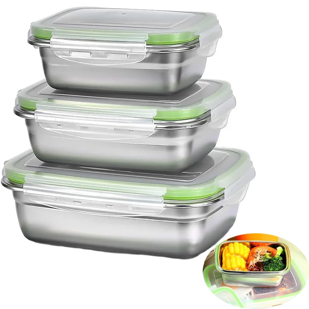 1/3 Piece Food Storage Contain - Food Storage Oven Safe 评论和价格